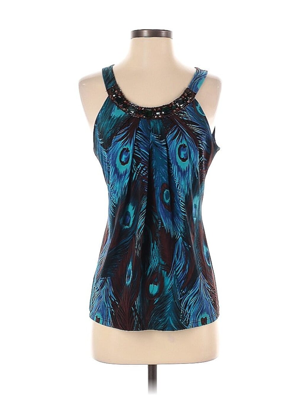 Cache Size S peacock tropical tank top - Picture 3 of 3
